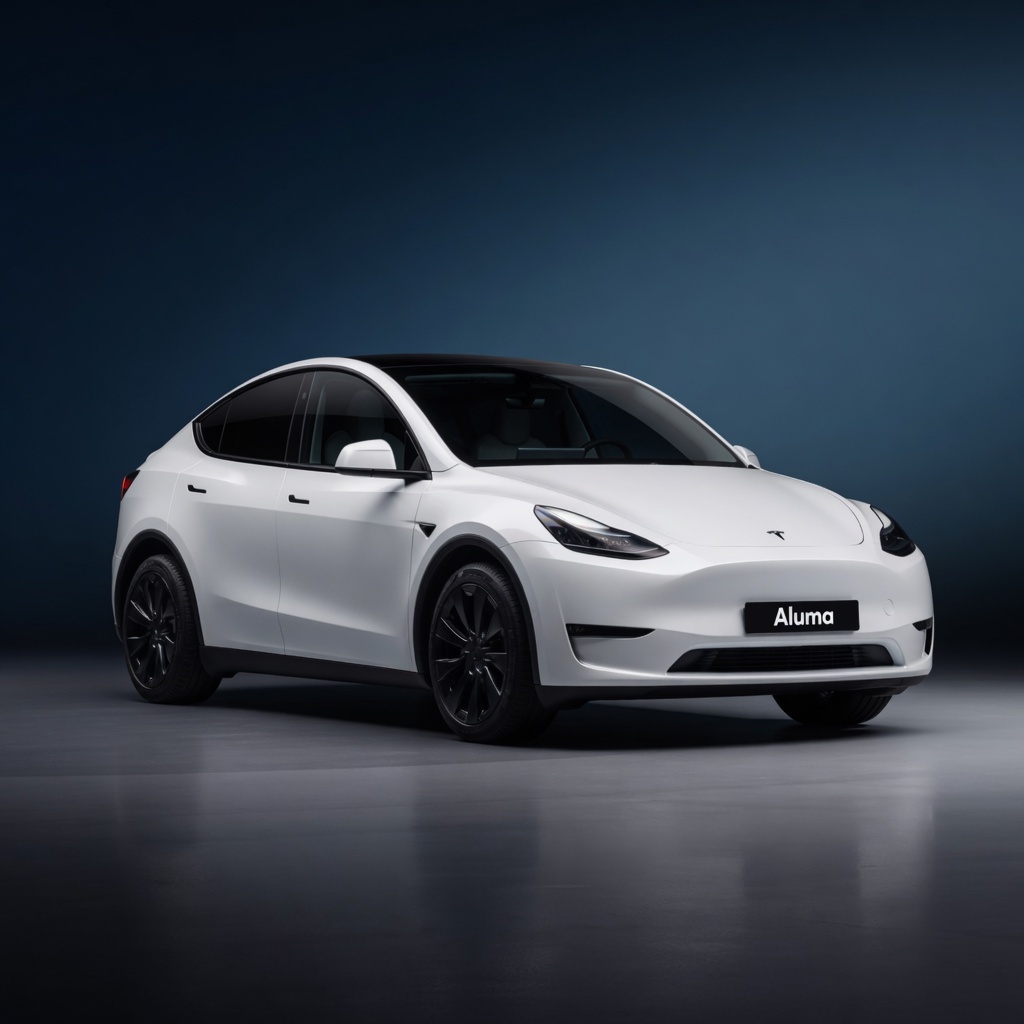 Véhicule électrique blanc et spacieux utilisé par Aluma
